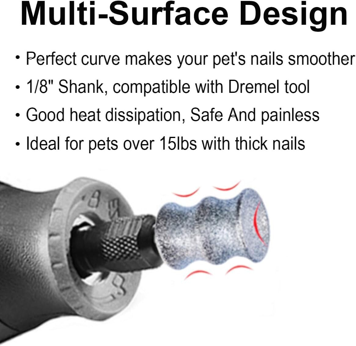 2-Pack Diamond Nail Grinder Bits for Dremel - Essential Grooming for Thick Nails