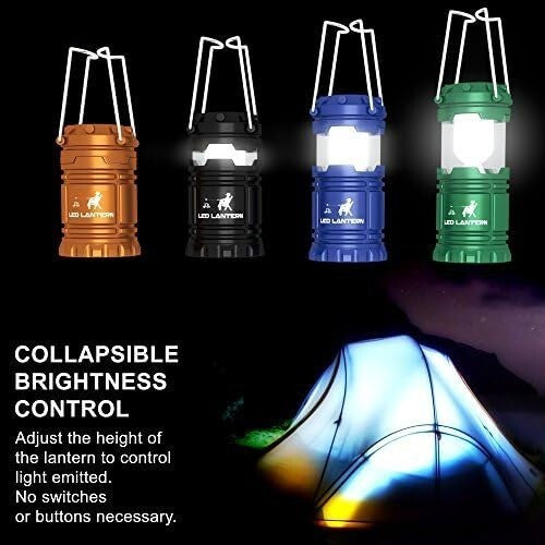 Durable 8-Pack LED Camp Lights - Nature-Inspired Colors for Adventurous Families