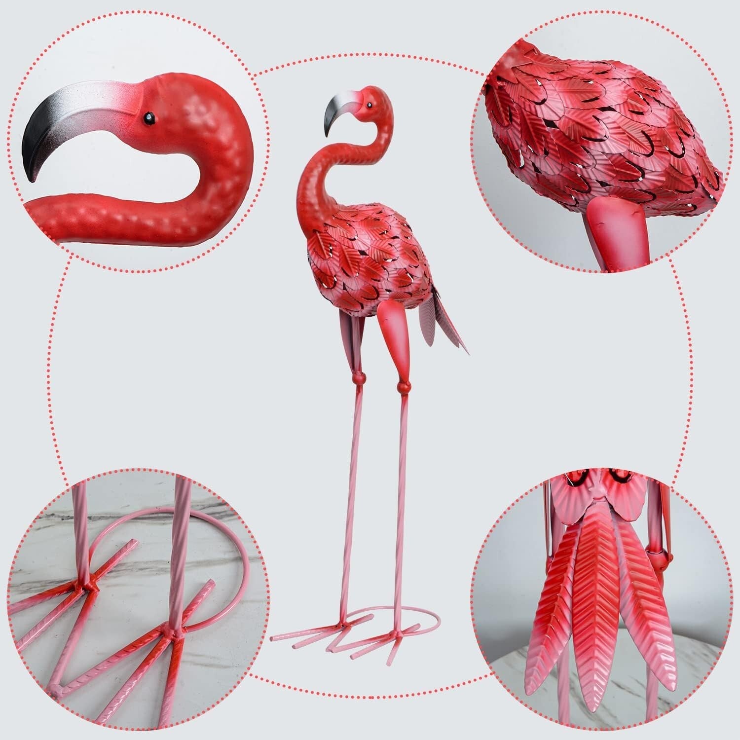 Charming 2-Pack Flamingo Statues – Easy Assembly & Weather-Resistant Design