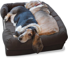 Load image into Gallery viewer, Large Orthopedic Dog Bed with Bolster - Machine Washable Cover, YKK Zippers