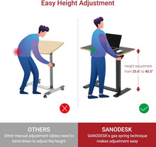 Load image into Gallery viewer, Versatile Height-Adjustable Bedside Table with Hidden Casters for Easy Mobility