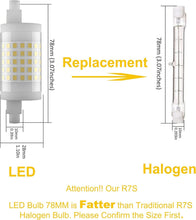 Load image into Gallery viewer, Dimmable R7S LED Bulb 78MM, 10W Warm White 3000K - 100W Halogen Replacement -...