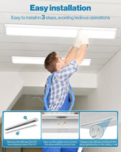 Load image into Gallery viewer, Sunco 6 Pack LED Garage Ceiling Lights - Linkable &amp; Bright 3500 Lumen Fixtures
