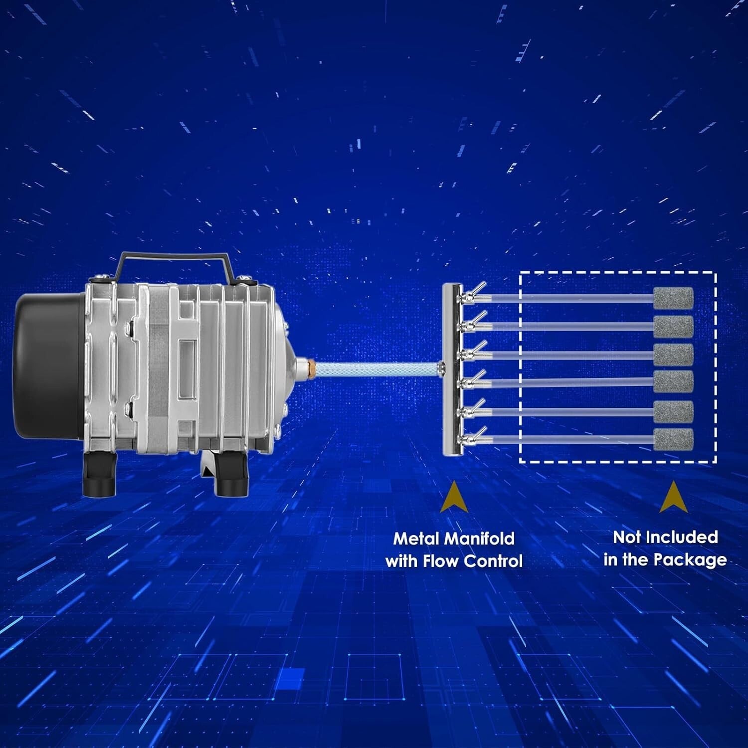 Versatile Aquarium Air Pump: Perfect for Ponds, Hydroponics & Fish Farms