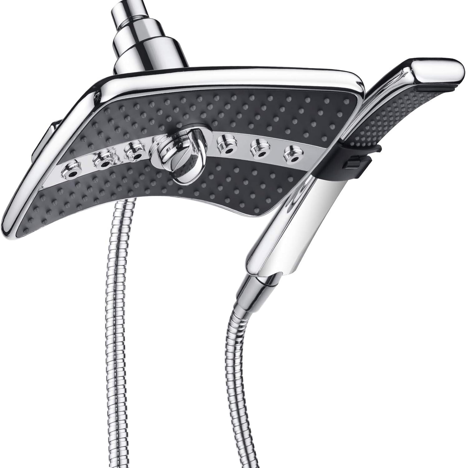 Stylish Dual Shower Head Set: Handheld & Rainfall with Tool-Free Installation