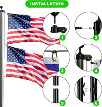 Load image into Gallery viewer, Rust-Resistant 25 FT Flag Pole with 41 FT Rope &amp; Accessories for Proud Display