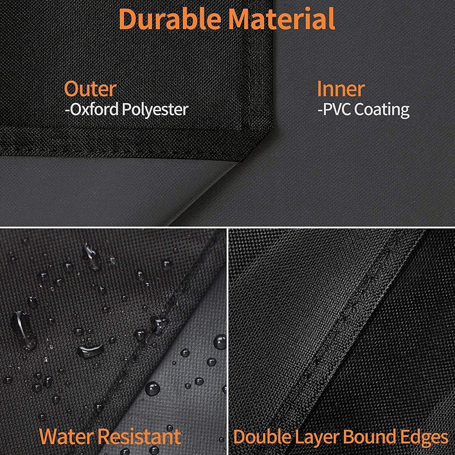 Secure-Fit Heavy-Duty Black Grill Cover for 4in1 Combo Grills - 79" Dimensions