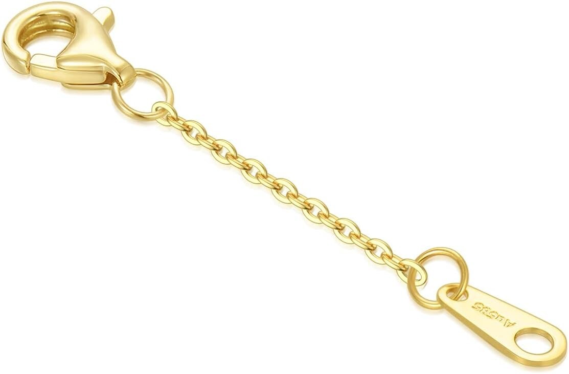 Hypoallergenic 14k Gold Jewelry Extender - 1" to 6" Lengths & Lobster Clasp