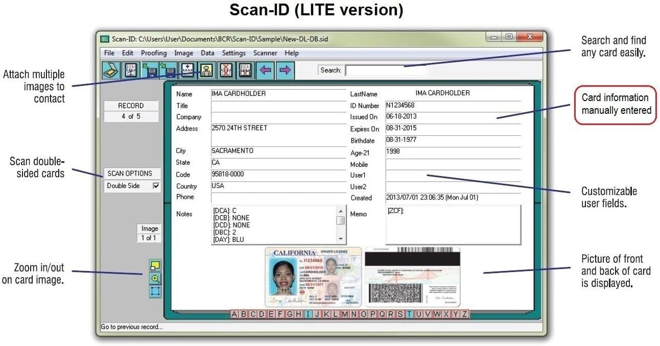 DX1210 Duplex USB Card Scanner for Medical & ID Cards – Compact & Dual-Sided