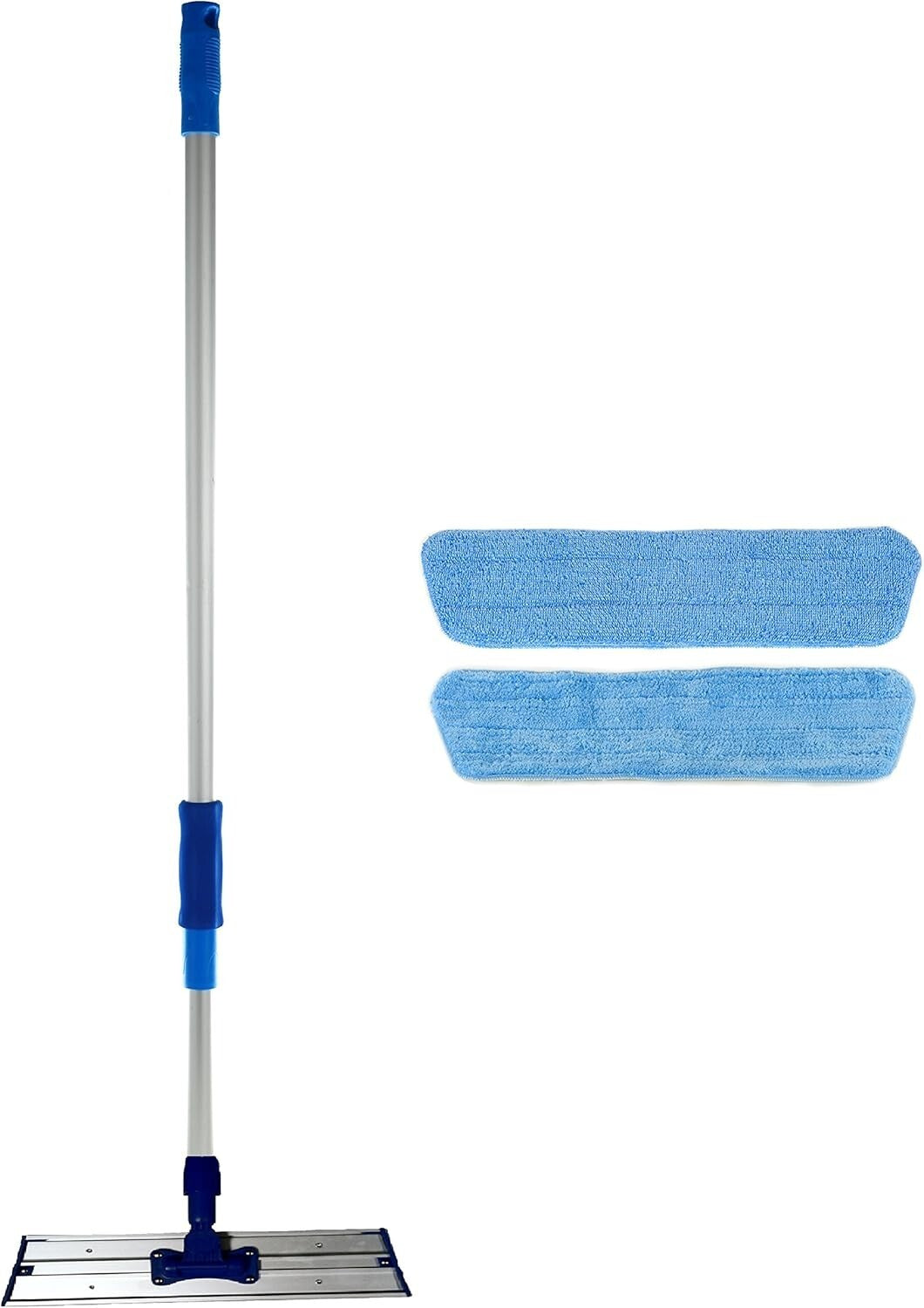 Efficient 16" Microfiber Cleaning Mop with Easy-to-Wash Pads & Aluminum Handle