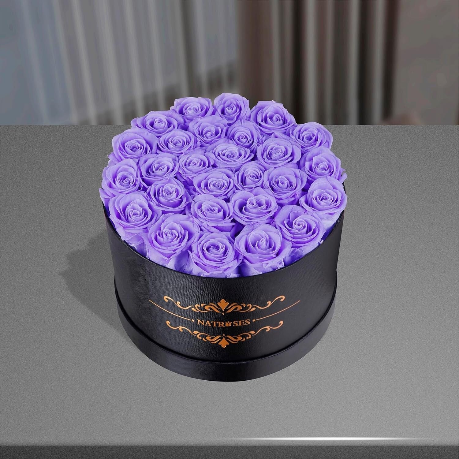 Elegant Box of 27 Lasting Preserved Roses - Perfect Gift for Special Moments