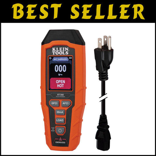 Reliable Circuit Analyzer: Large Color LCD for GFCI/AFCI Testing & Voltage Drops