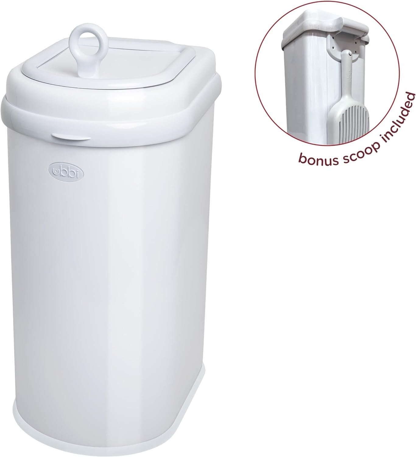 Premium 13-Gallon Pet Waste Pail with Safety Lock and Litter Scoop for Cats