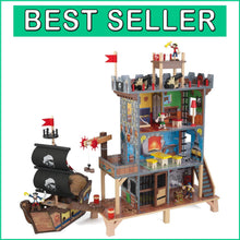 Load image into Gallery viewer, Pirate's Cove Adventure Set: Wooden Ship with Sounds, Lights, and 17 Accessories