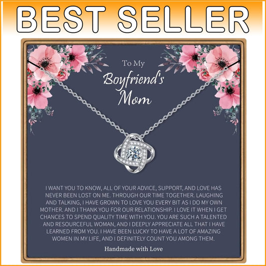 Dainty Love Knot Necklace in 14K White Gold - Perfect for Mother’s Day Gifts