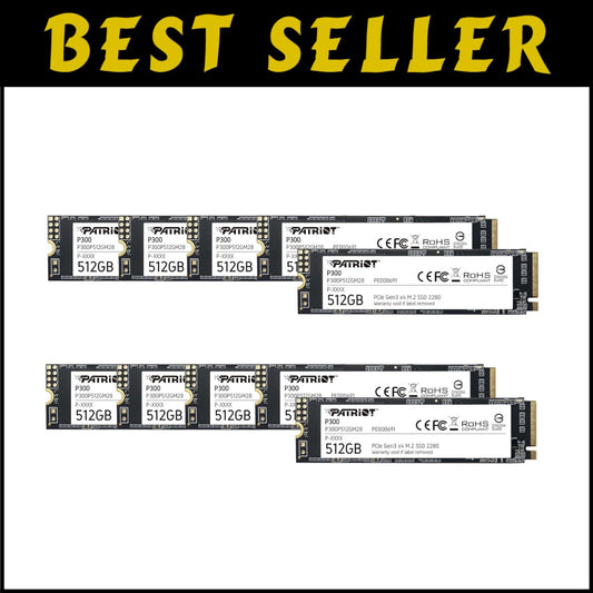 Patriot P300 512GB SSD NVMe 10-Pack - Ultimate Reliability and Performance