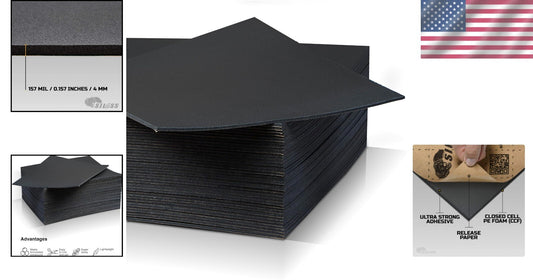 51 Sqft Car Sound Deadener - 157 Mil Self-Adhesive Foam for Noise Control