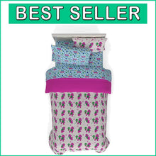 Load image into Gallery viewer, Playful Barney &amp; Friends Reversible Comforter Twin Set - 5-Piece Soft Linen Set