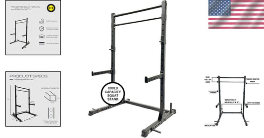 Versatile Adjustable Power Cage Weight Rack for Full-Body Strength Training