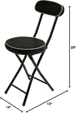 Load image into Gallery viewer, 12-Inch Padded Folding Stool with Metal Frame - Ideal for Indoor &amp; Outdoor