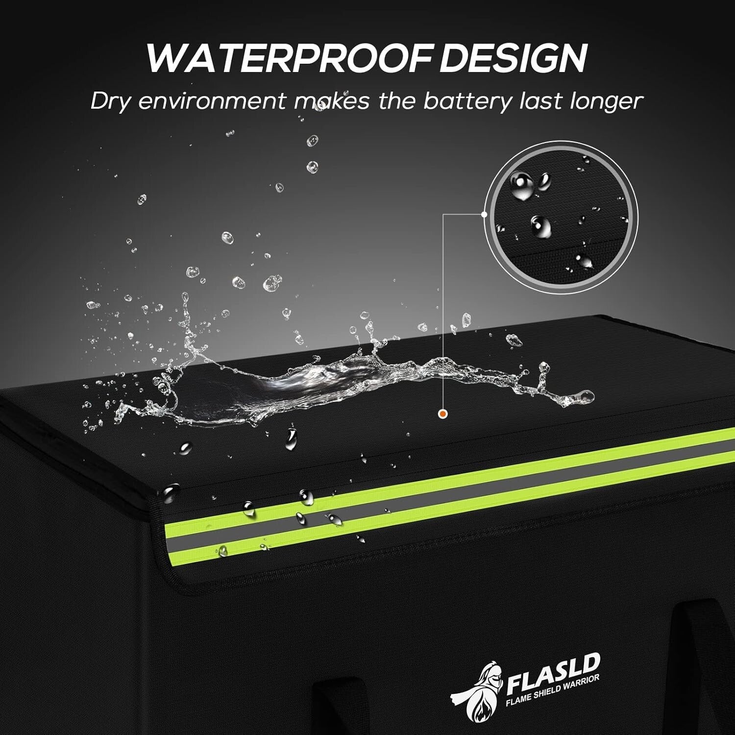 Waterproof Fireproof Document Storage Bag with Adjustable Strap - Large Size