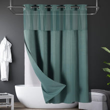 Load image into Gallery viewer, SnapHook Heavy-Duty Shower Curtain with Liner - Stylish &amp; Practical - 71x78"