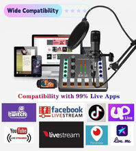Load image into Gallery viewer, Professional Podcast Equipment Set with Condenser Mic, Sound Card &amp; Accessories
