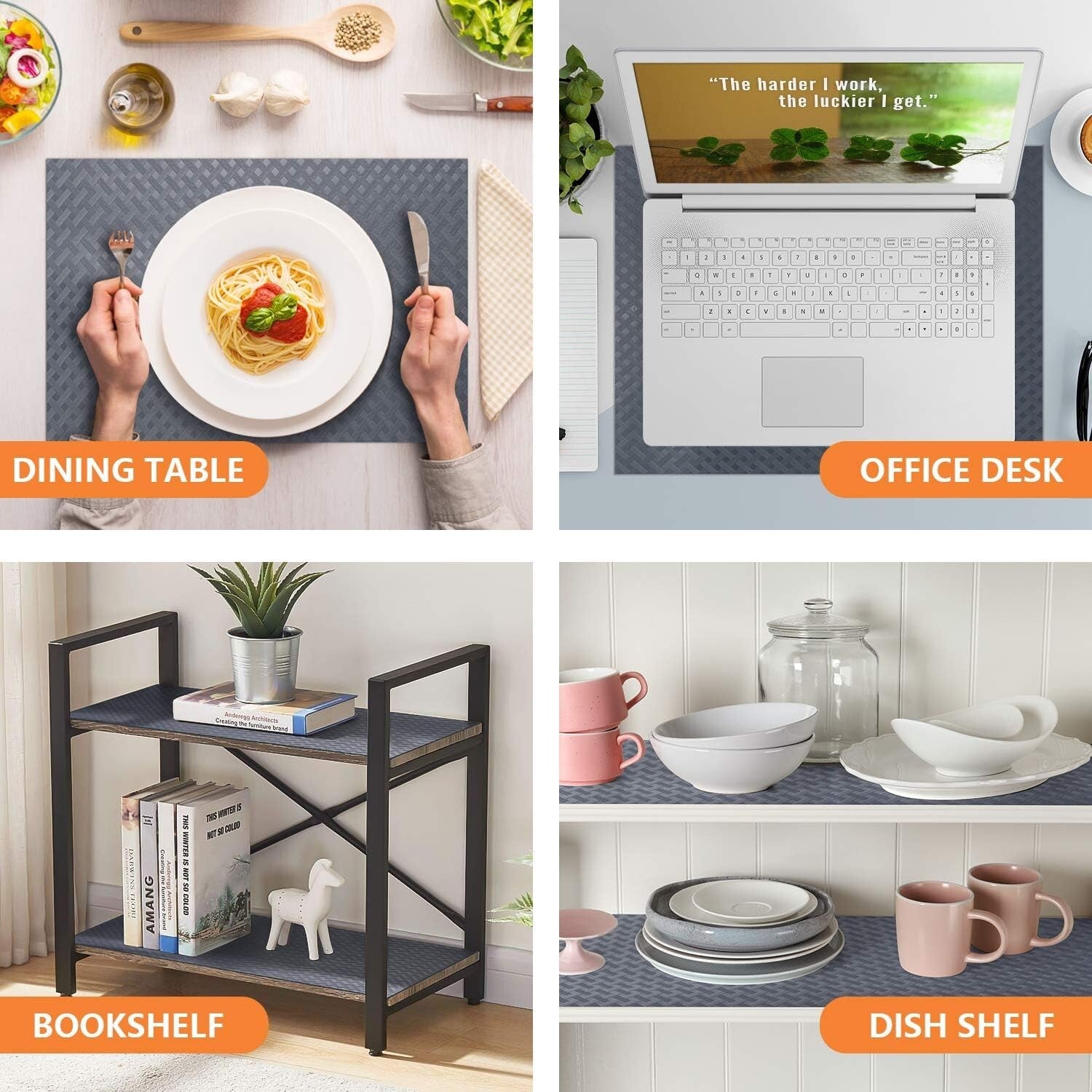 BPA-Free Waterproof Shelf Liners - Dual-Sided Kitchen Protection 23.6" X 393.7"