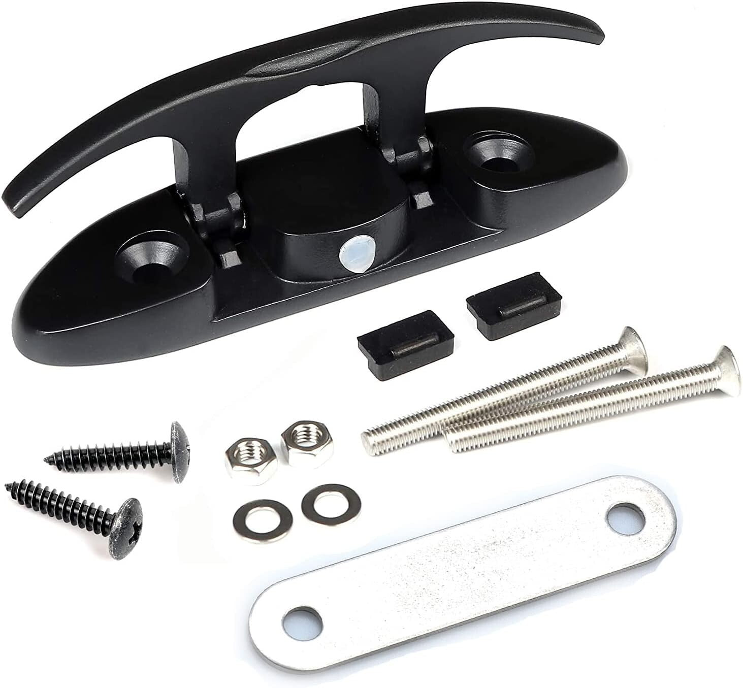 Durable 4-1/2 Inch Folding Dock Cleats - Marine-Grade Stainless Steel (Set of 4)