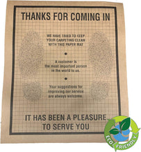Load image into Gallery viewer, Case of 500 Recycled Brown Kraft Disposable Automotive Floor Mats - Eco-Friendly