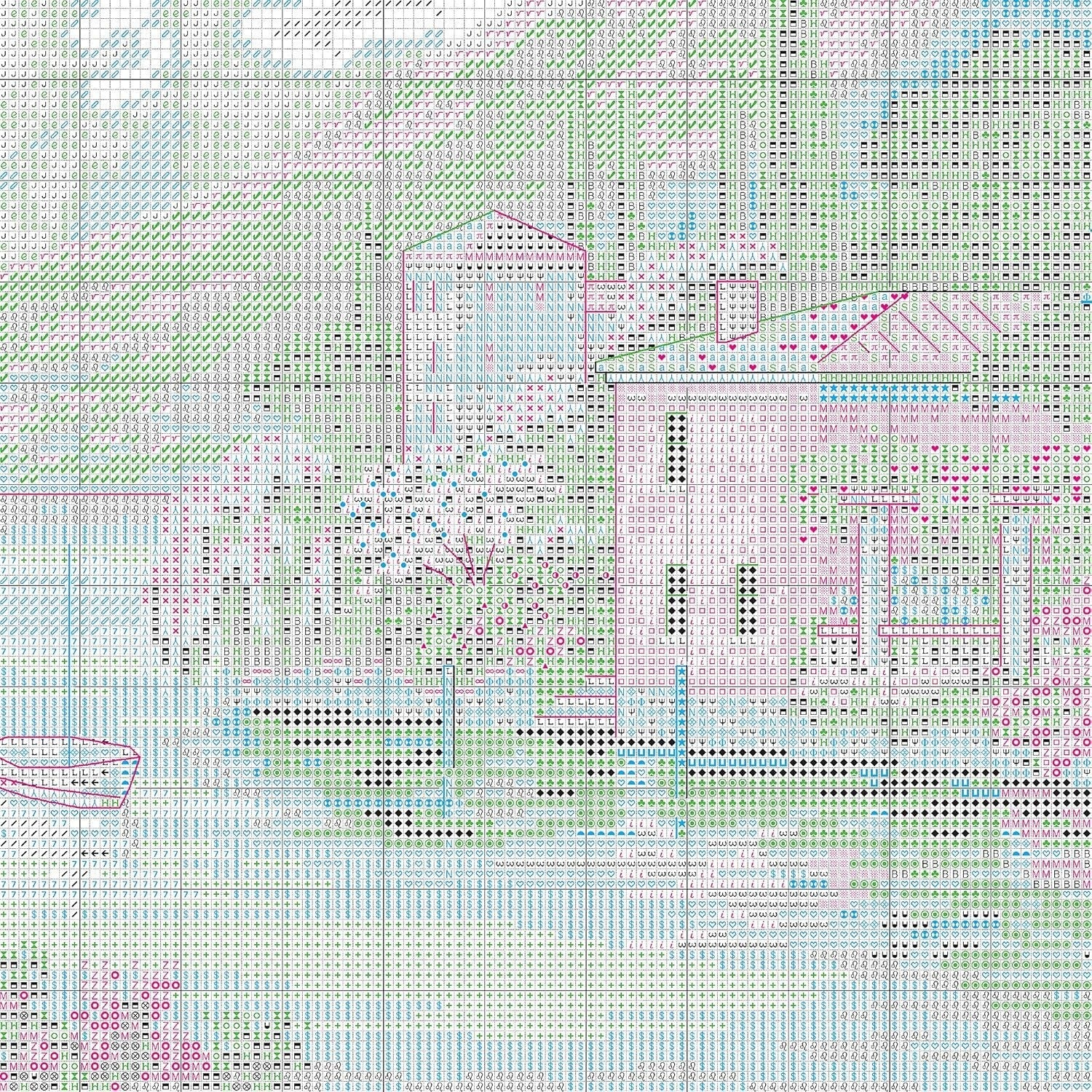 Golden Seaside Summer Village Advanced Counted Cross Stitch Kit - 15'' x 12''