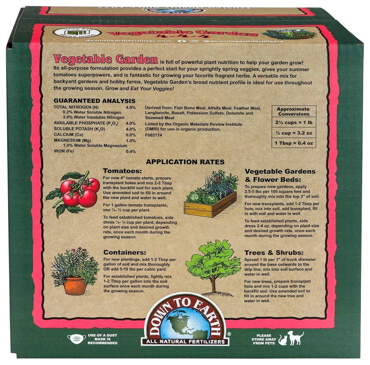 Nutrient-Rich Organic Fertilizer Mix 4-4-4 - Ideal for Vegetables & Herbs