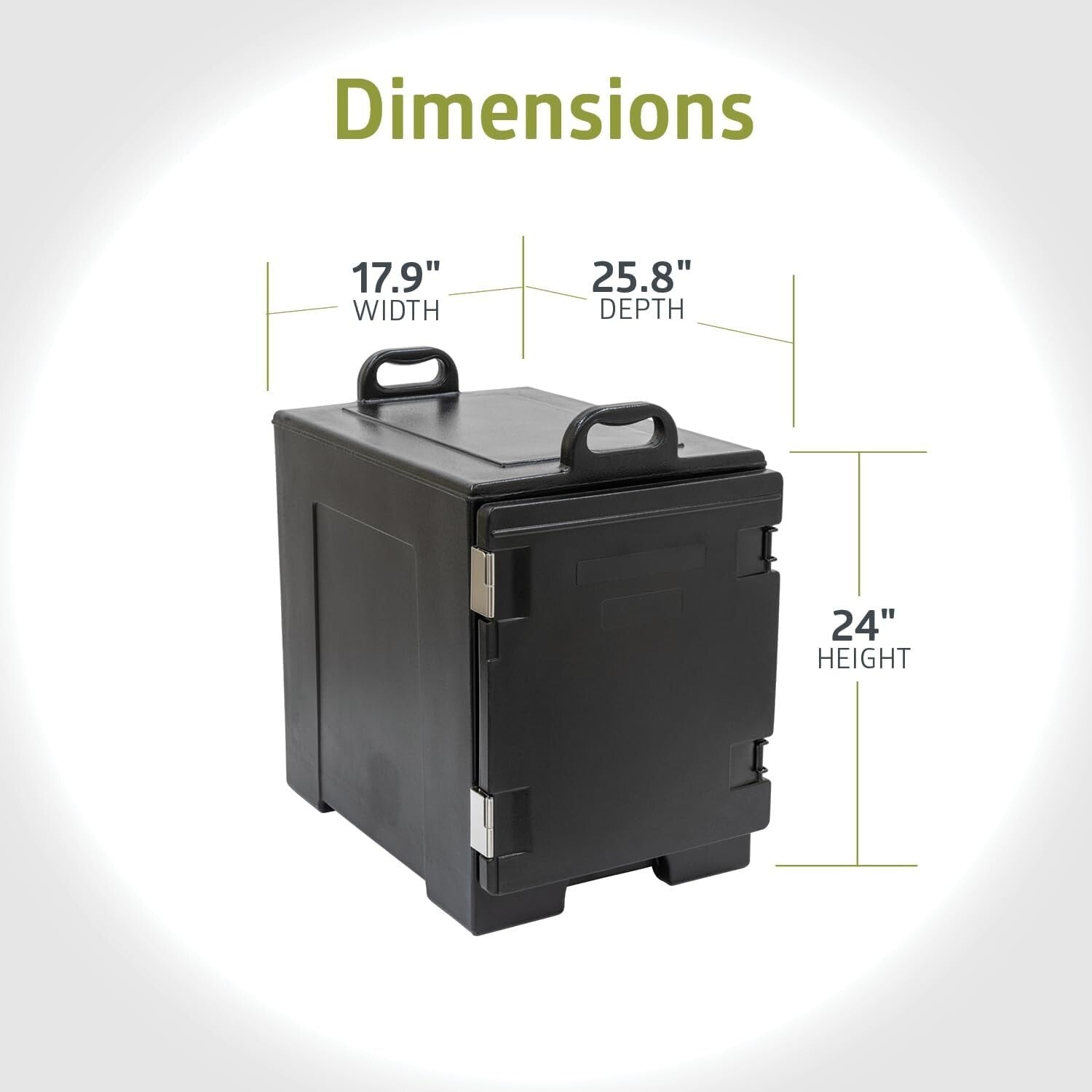 Insulated 81 Quart Food Pan Carrier – Durable, Black Catering Transport Solution