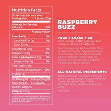 Load image into Gallery viewer, 50 Servings of Electrolyte Hydration Drink Mix - Raspberry Buzz, No Aftertaste