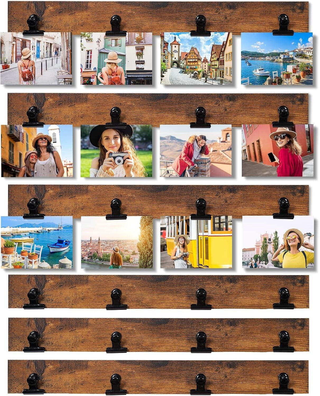 Versatile 17" Wall-Mount Photo Frame with 24 Clips - Organize Your Memories