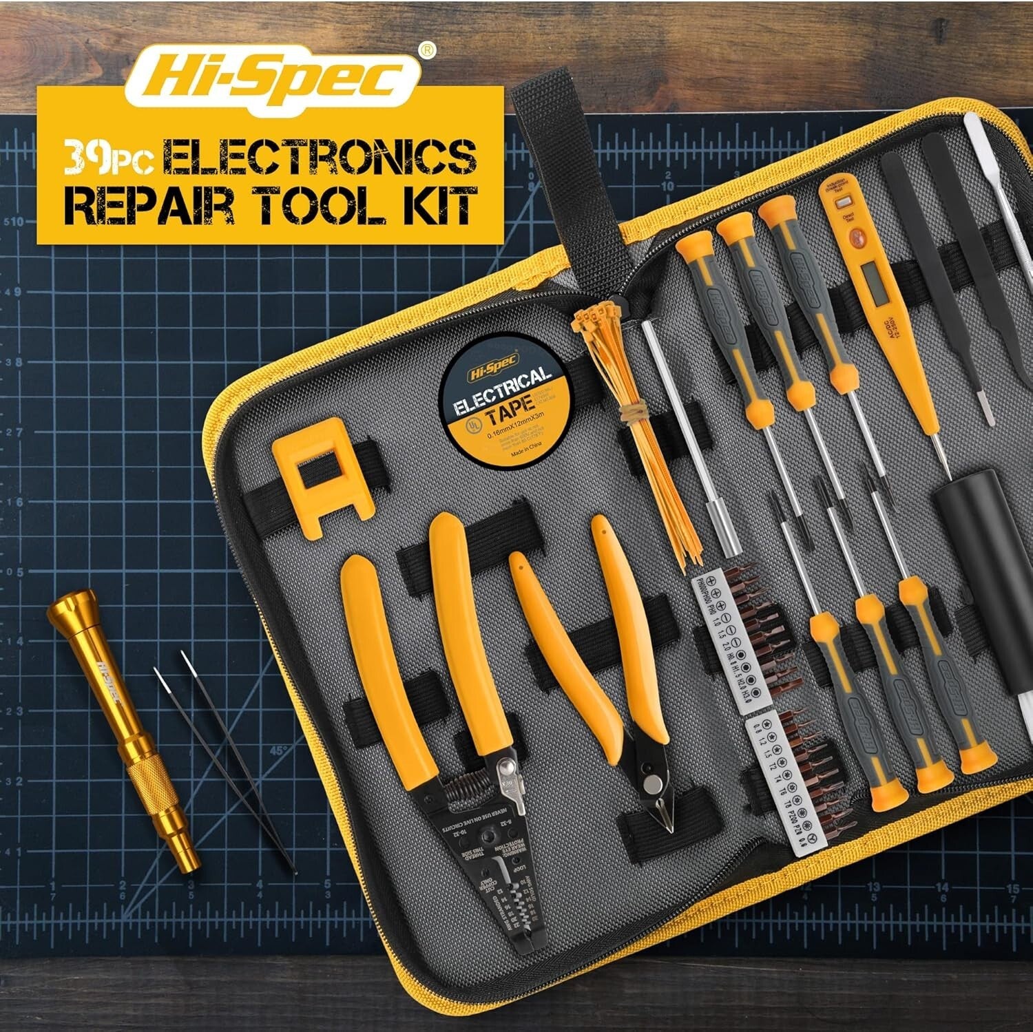 Comprehensive 39pc Toolkit for Devices – Durable Repair Tools with Zipper Case