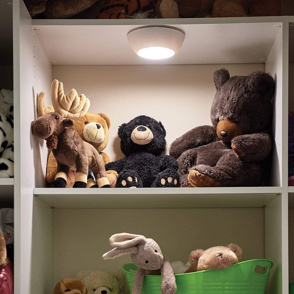 Beams MB990 300 Lumen LED Motion Sensor Ceiling Light, 2-Pack, Battery Operated