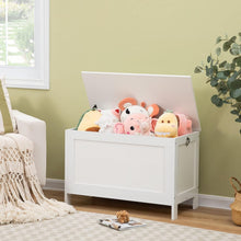 Load image into Gallery viewer, Elegant White Toy Chest Organizer - Easy Assemble Storage Bench, 220 lb Capacity