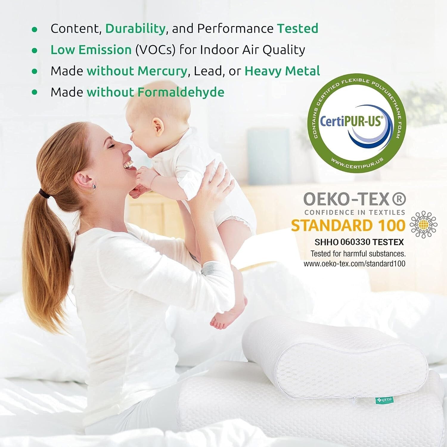 Cooling Contour Neck Pillow - Adjustable Memory Foam for Side & Back Sleepers