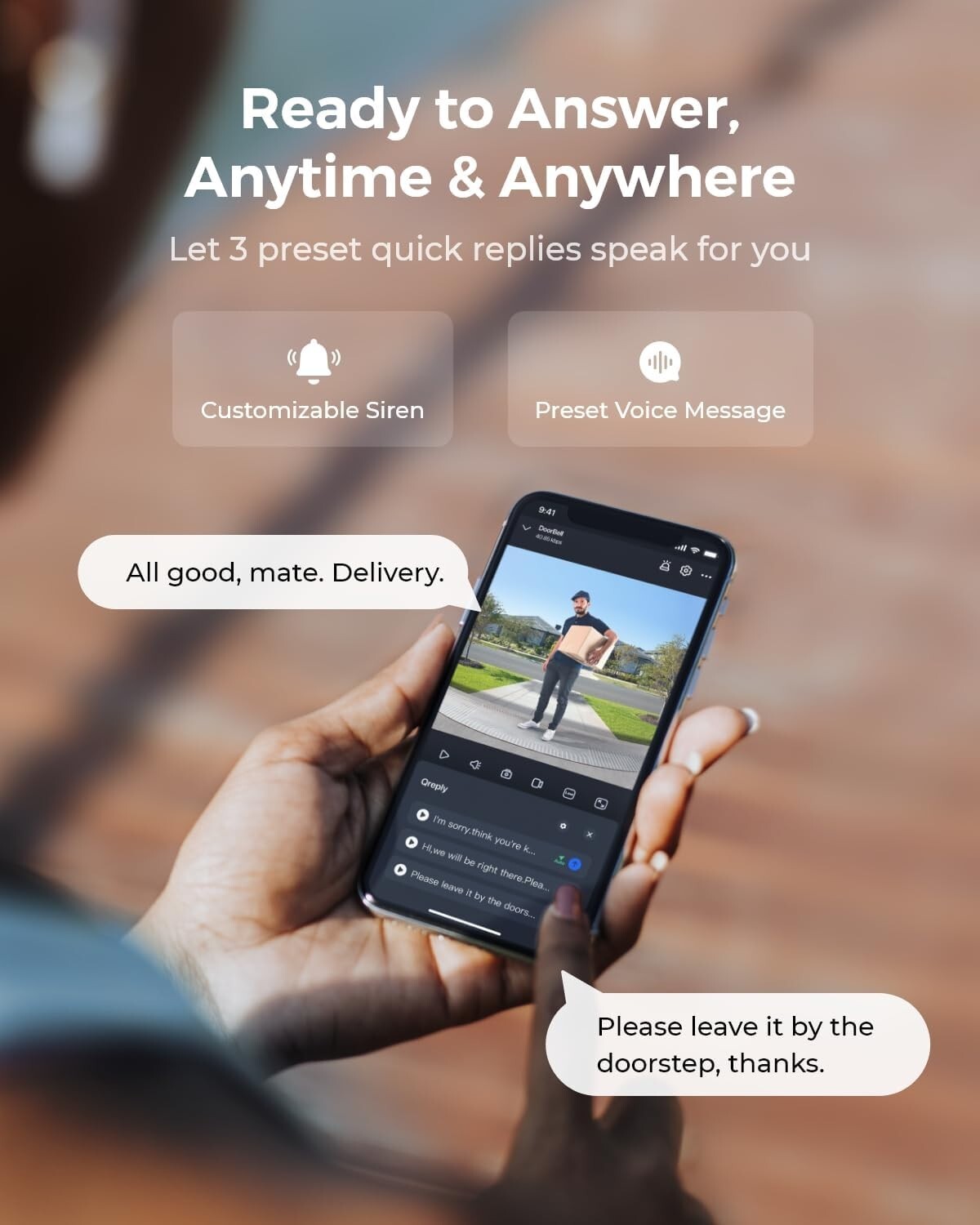 Smart Wireless Doorbell Camera: 2K Resolution, Battery/Wired Power, Alerts