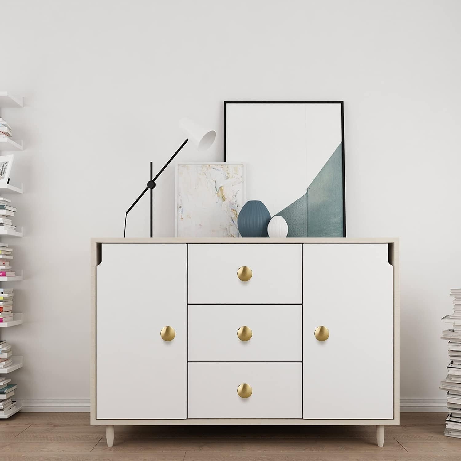 Durable Brass Cabinet Knobs, 1 Inch, 30 Pack – Easy Installation for Any Style