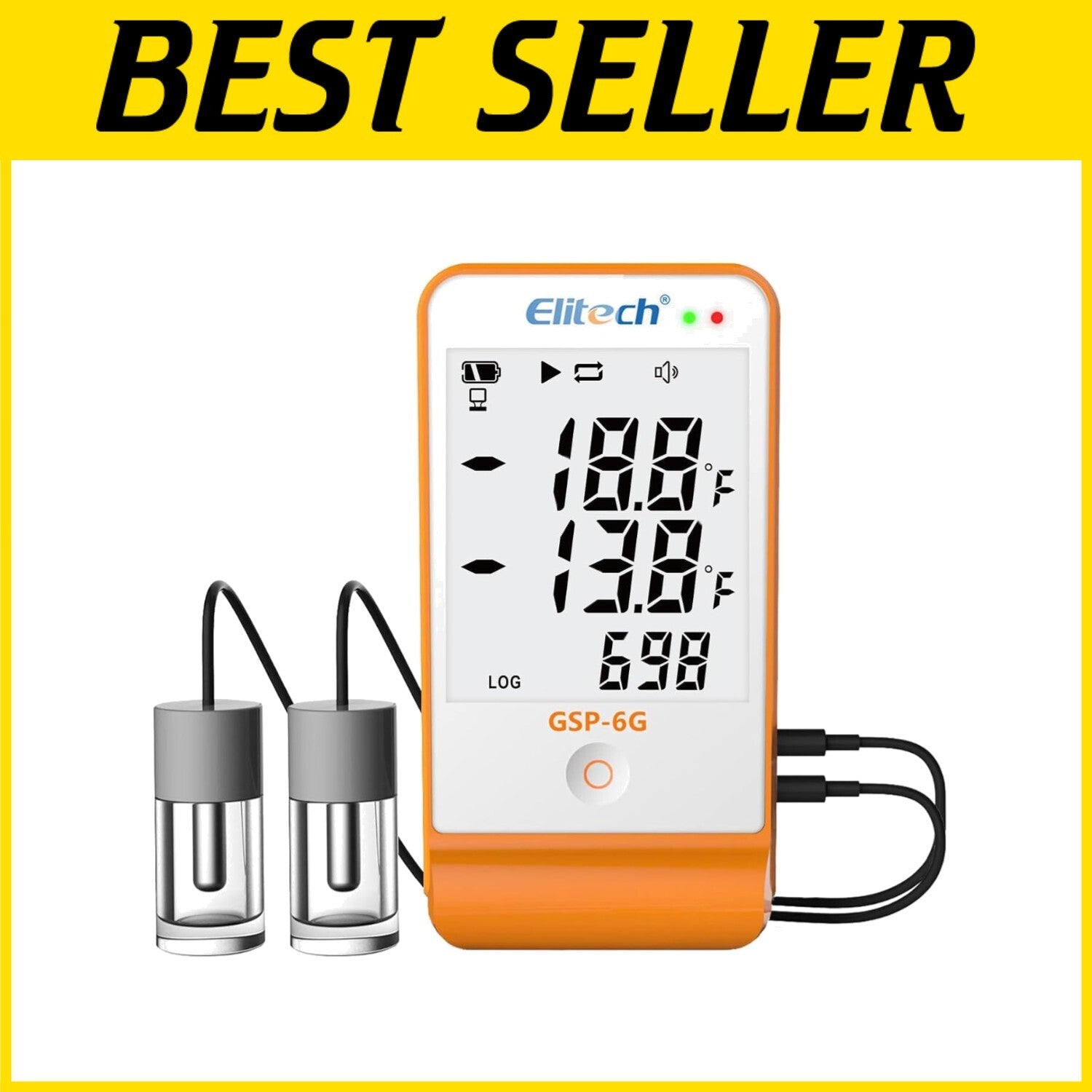 Easy-Install Temperature & Humidity Logger with Visual Alerts for Vaccine Fridge