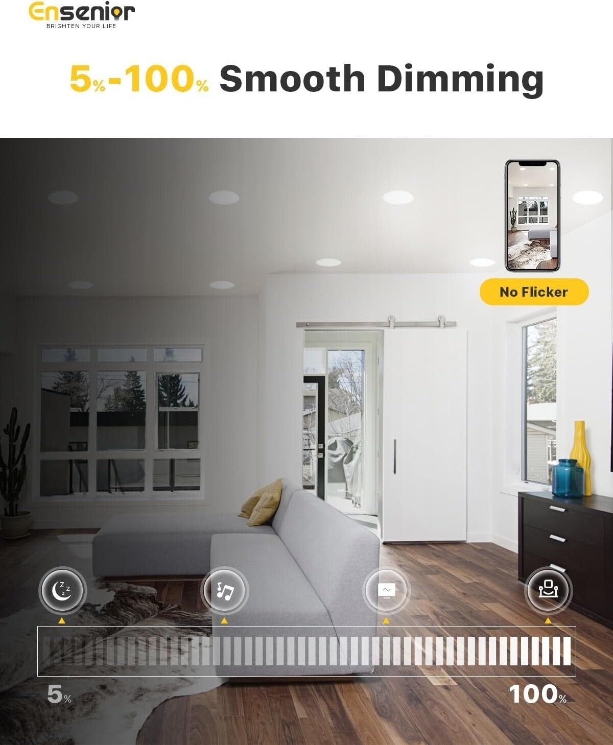 Energy-Efficient 6 Inch LED Recessed Lighting - 1050LM - ETL Certified Set