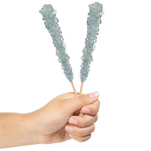 Load image into Gallery viewer, Individually Wrapped Silver Rock Candy Sugar Sticks – Perfect for Celebrations