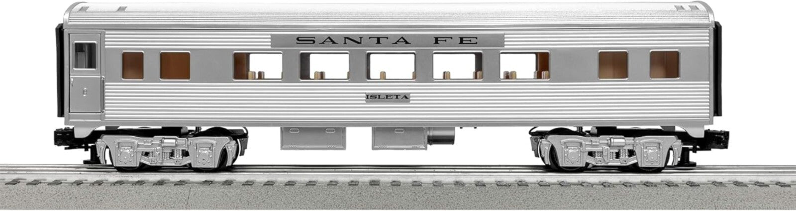 Electric O Gauge Santa Fe Super Chief Train Set with Voice Control & Remote
