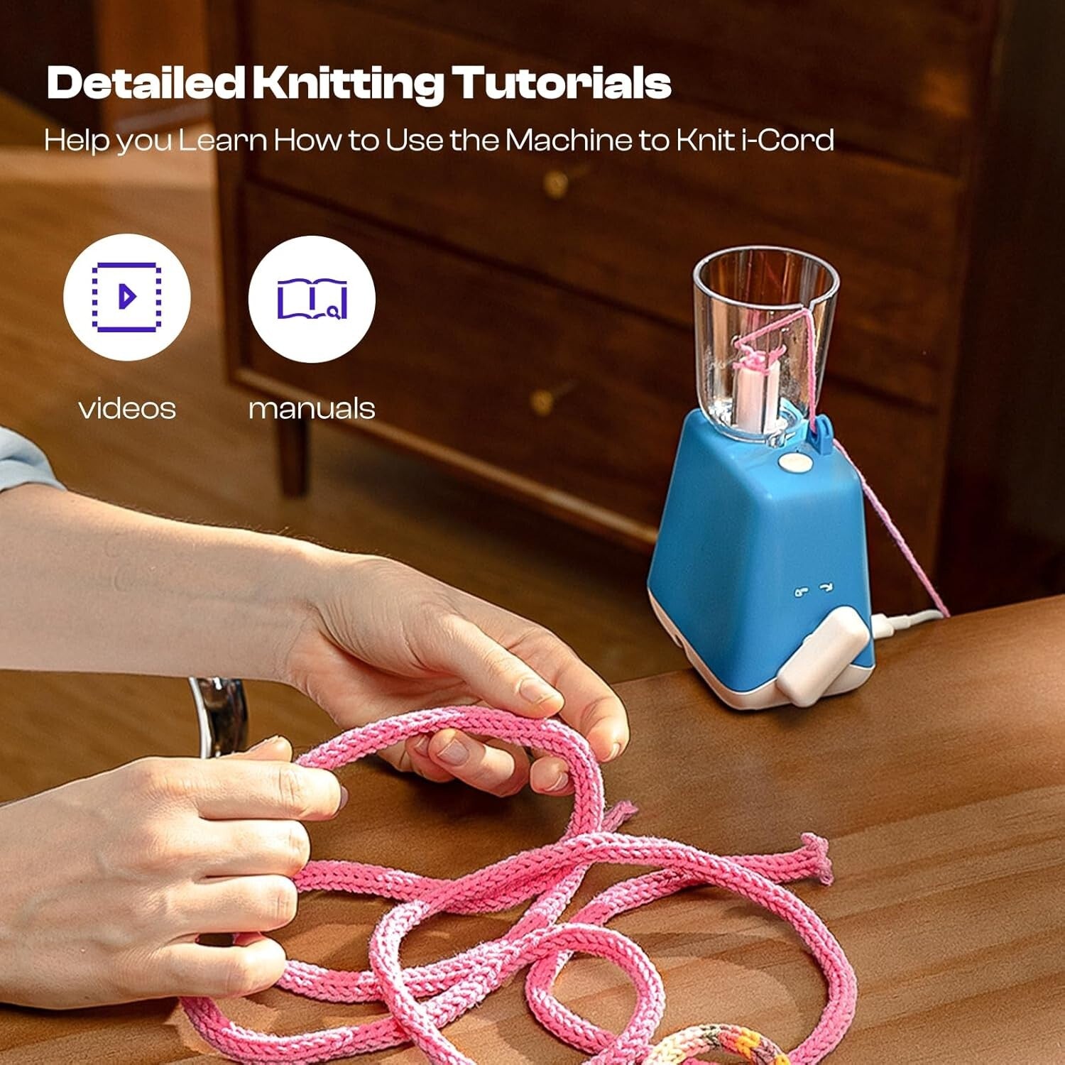Durable i-Cord Crocheting Machine - Revolutionize Your Crafting Experience