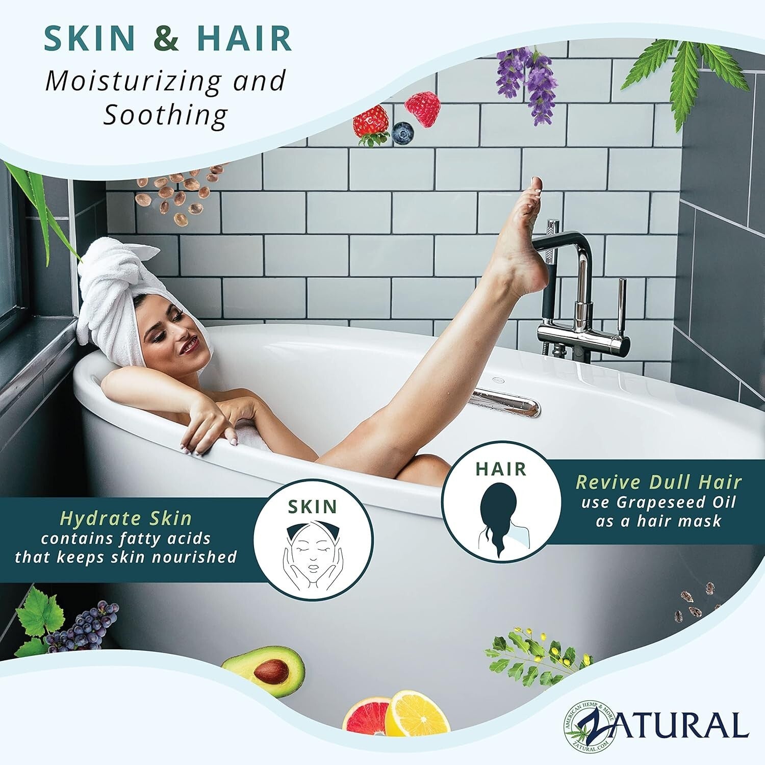 Antioxidant-Rich Cold Pressed Grapeseed Oil for Cooking & Skin Care, 1 Gallon