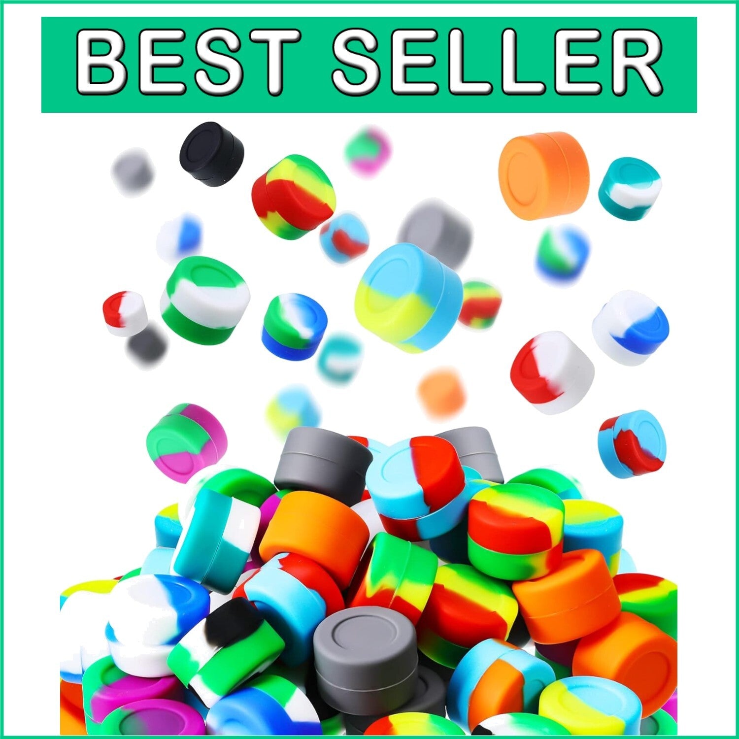 200 Pcs Non-Stick Silicone Wax Containers for Versatile Home and Travel Use