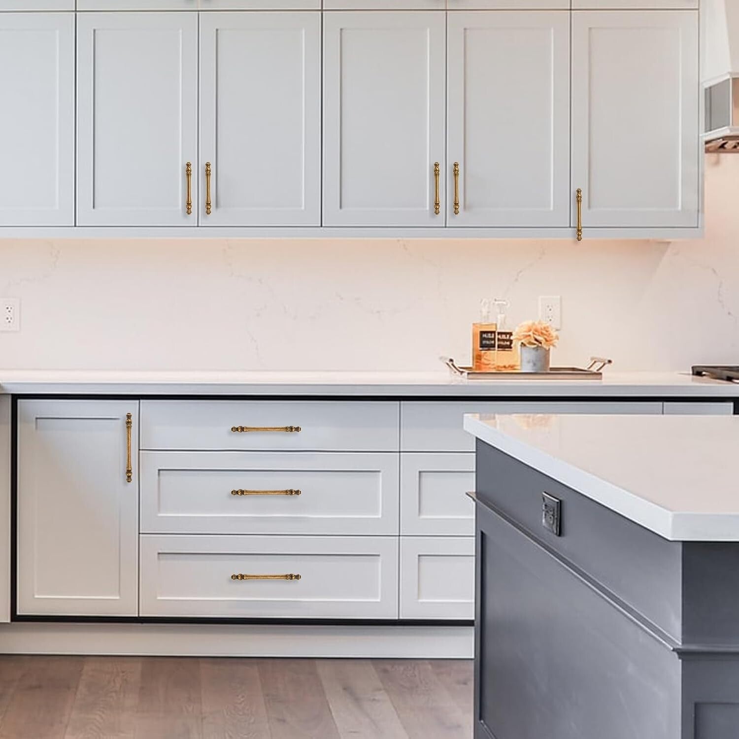 Durable Antique Brass Cabinet Pulls 3 Inch - Perfect for Home Upgrade