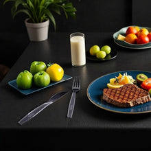 Load image into Gallery viewer, Classic Clear Plastic Utensil Set - 1000-Piece Heavy Duty Forks, Spoons &amp; Knives